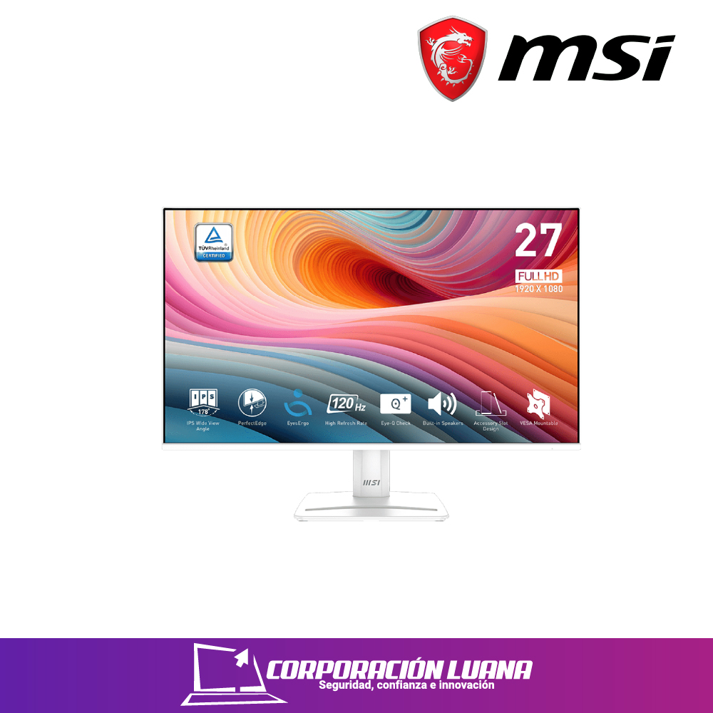 MONITOR GAMER MSI 27" ( MP275W E2 ) IPS | 120 HZ FHD | 1MS | VGA - HDMI ...
